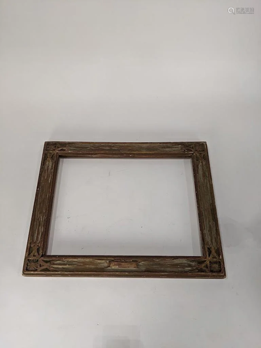 Hand-carved arts and crafts frame, Karl Sc…