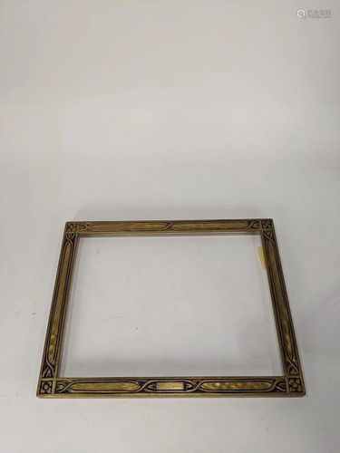 Hand-carved arts and crafts frame, Karl Sc…