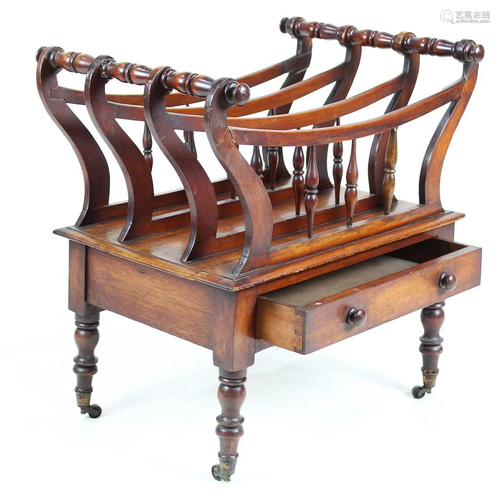 A George III style mahogany canterbury