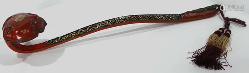 A Chinese Lacquer Wood of Ruyi Specter