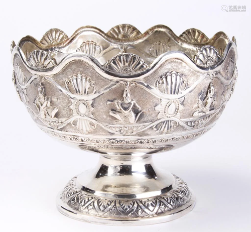 Siamese silver footed bowl and an India…