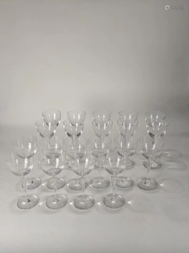 A Saint Louis crystal stemware group