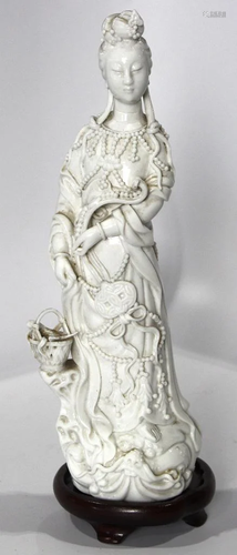 A Chinese Dehua Figure of Guanyin