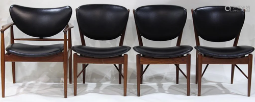 (Lot of 4) Finn Juhl for Baker dining chairs