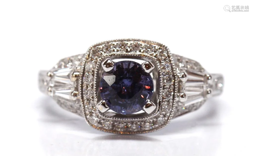 Color Change sapphire, diamond, 18k …