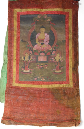 A Tibetan Tangka of the medicine buddha, tog…