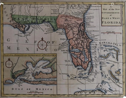 Map of East & West Florida, 1772