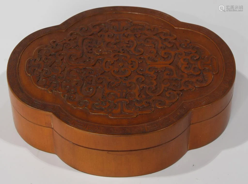 A Chinese Carved Wood Box