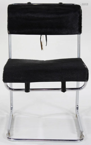 A group of Le Corbusier style side chairs