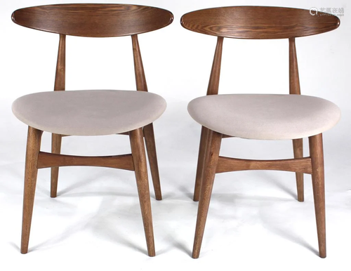 A Pair of Danish Modern style side chairs