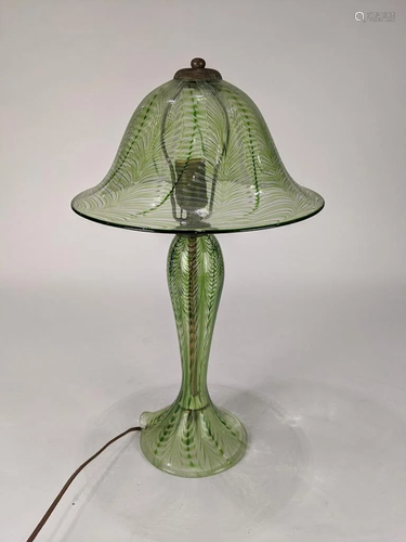 A Lundberg Studios art glass table lamp