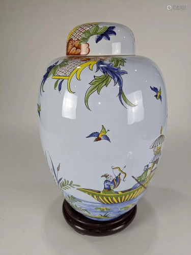 French hand painted urn, for Tiffany & Co.