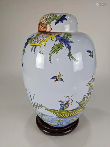 French hand painted urn, for Tiffany & Co.