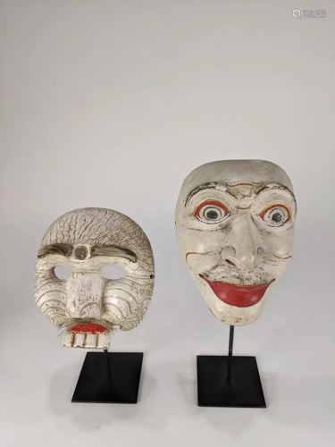 Japanese Noh masks, late Meiji period