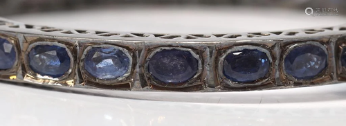 Sapphire, silver bracelet