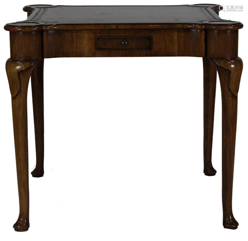 A Georgian style leather top occasional table