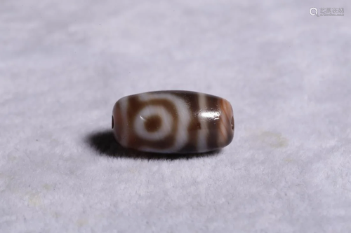 TIBETAN BUDDHISM 'TWO EYE' DZI BEAD