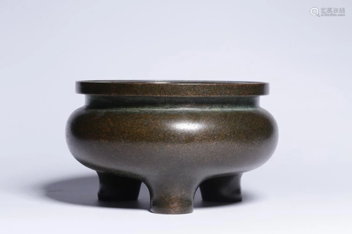 CHINESE TRIPOD COPPER 'LI-STYLE' CENSER