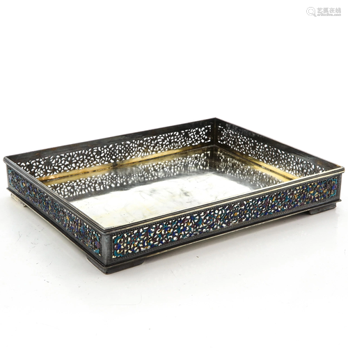 A Chinese Silver Tray