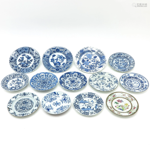 A Diverse Collection of 13 Plates