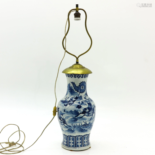 A Blue and White Lamp