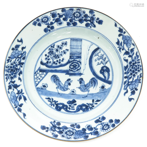 A Blue and White Plate