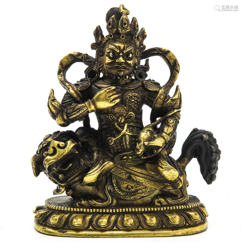 A Gilt Bronze Sculpture