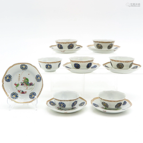 A Collection of Cups and Saucers