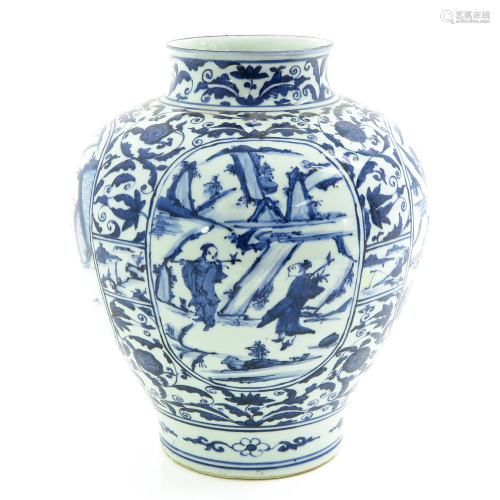 A Blue and White Jar