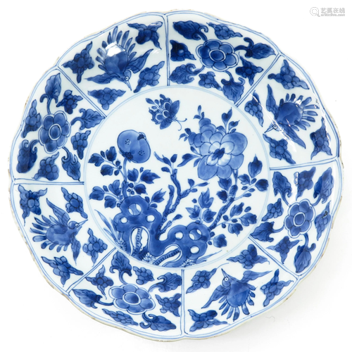 A Blue and White Plate