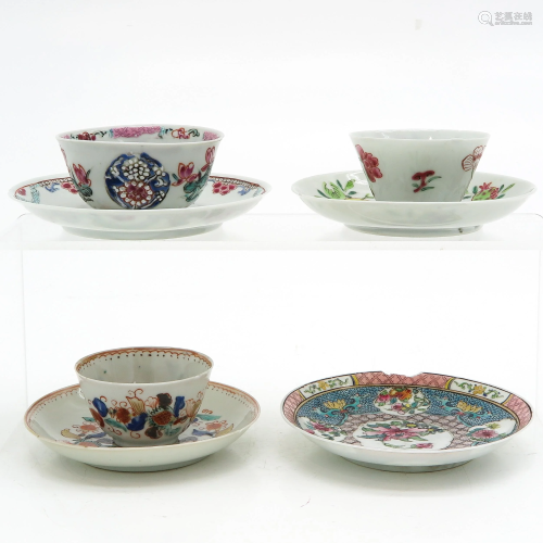 A Collection of Cups and Saucers