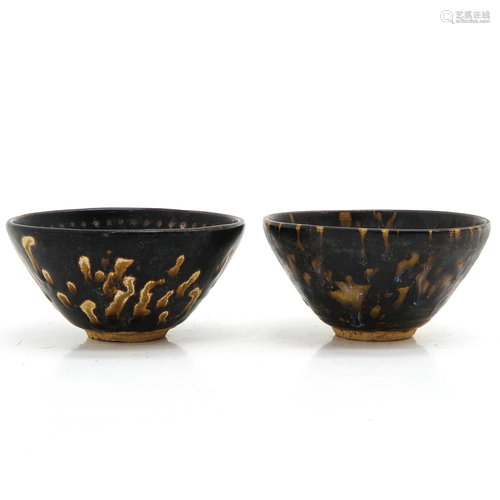 Two Jianware Tea Bowls