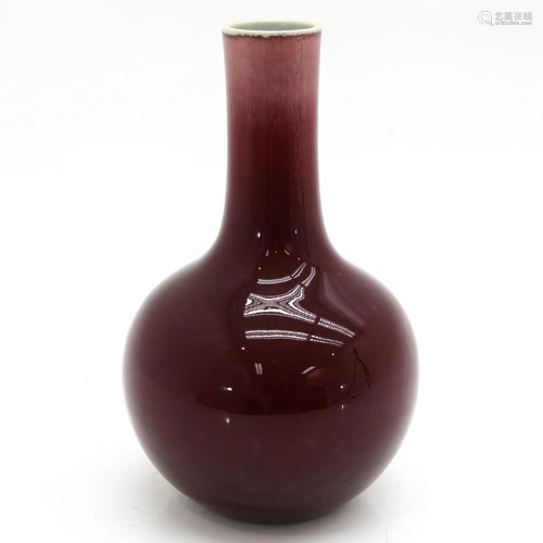 A Sang de Boeuf Decor Vase