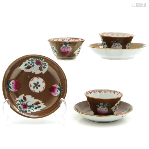 A Collection of Cups and Saucers