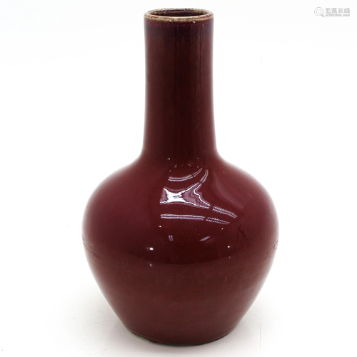 A Sang de Boeuf Decor Vase