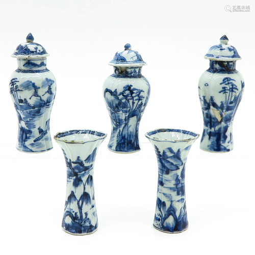 A 5 Piece Garniture Set