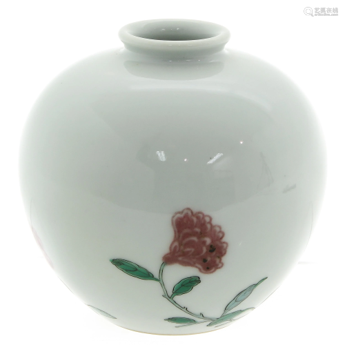 A Floral Decor Vase or Brush Washer