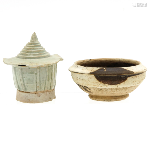 A Lot of Chinese Stoneware Items