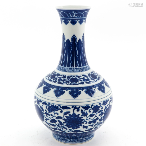 A Blue and White Vase