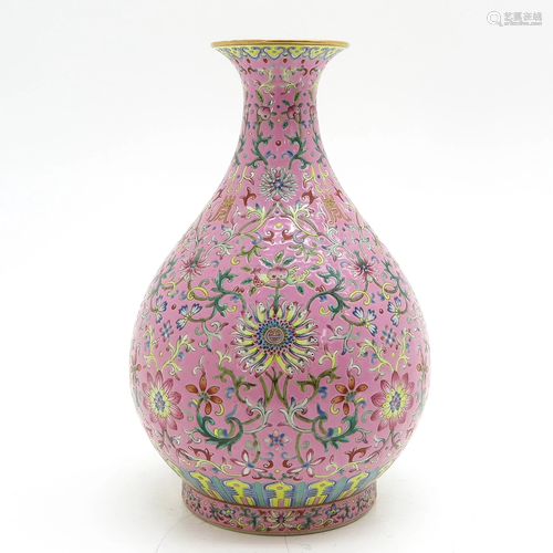 A Famille Rose Decor Vase