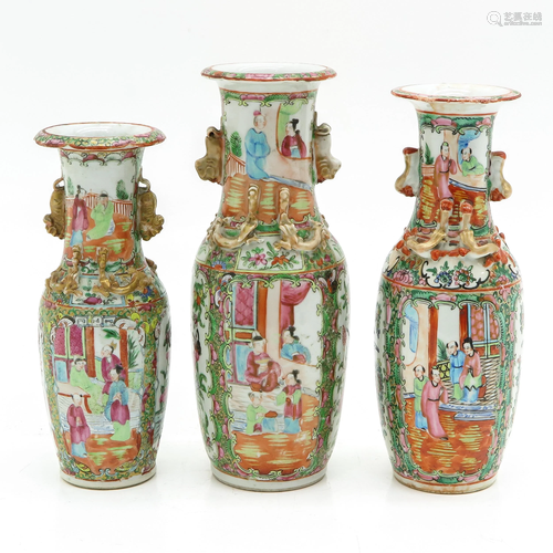 Three Cantonese Vases