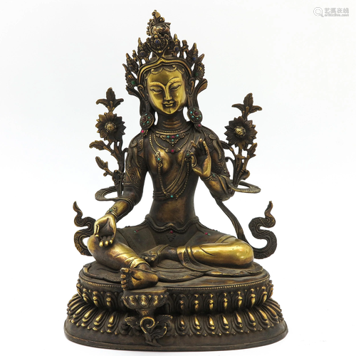 A Bronze Buddha Sculpture