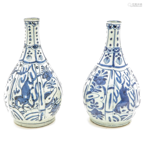 A Pair of Wanli Vases