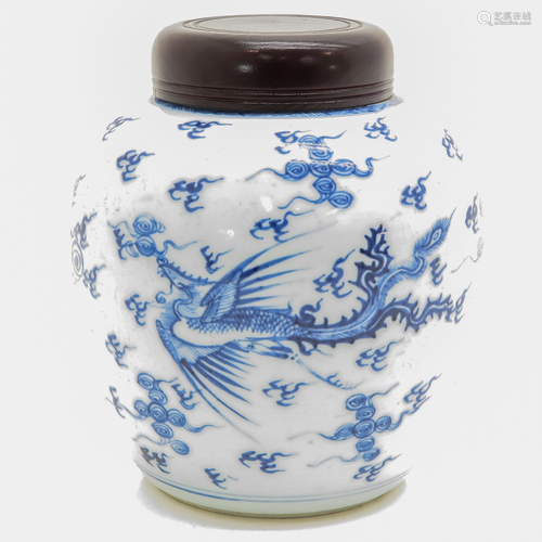 A Blue and White Ginger Jar