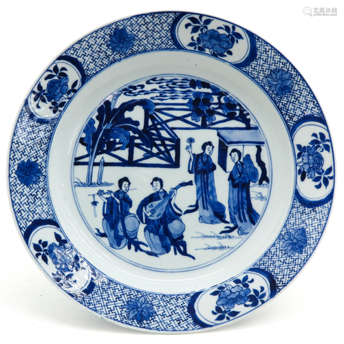 A Blue and White Plate