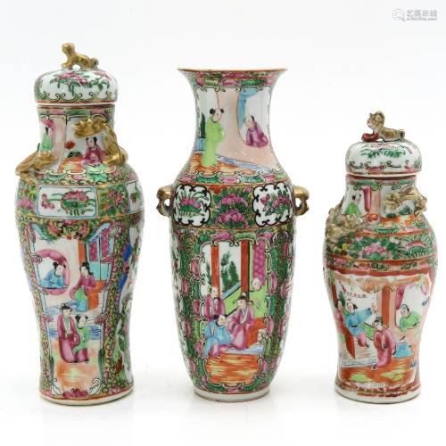 Three Cantonese Vases