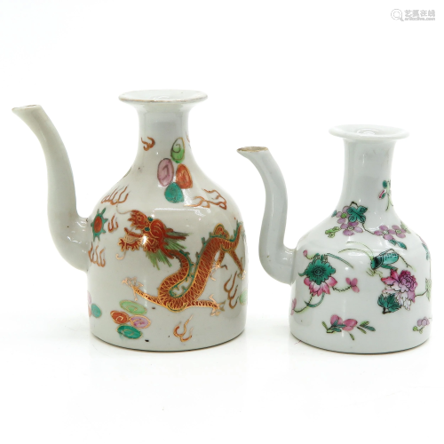 Two Rice Wine Pitchers
