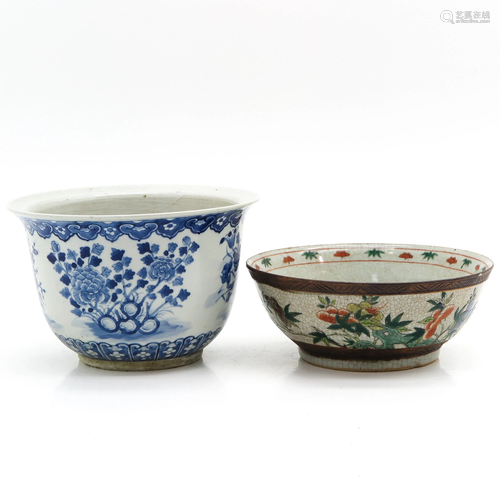 A Nanking Bowl and Planter