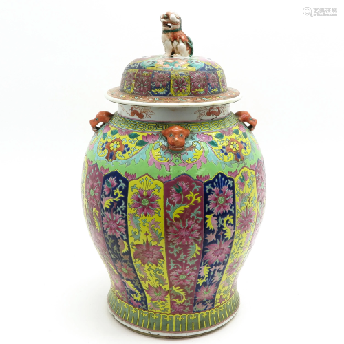 A Perankan Decor Jar with Cover