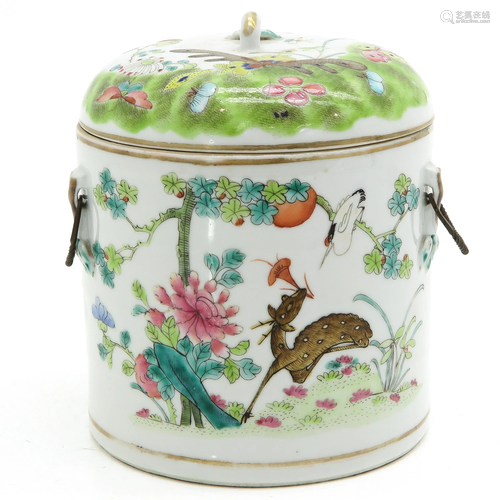 A Famille Rose Jar with Cover